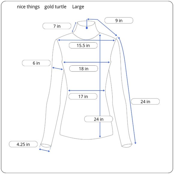 Nice Things Slub Mixed Gold & Black Turtleneck Top Size Large - Picture 6 of 6